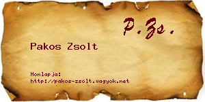 Pakos Zsolt névjegykártya